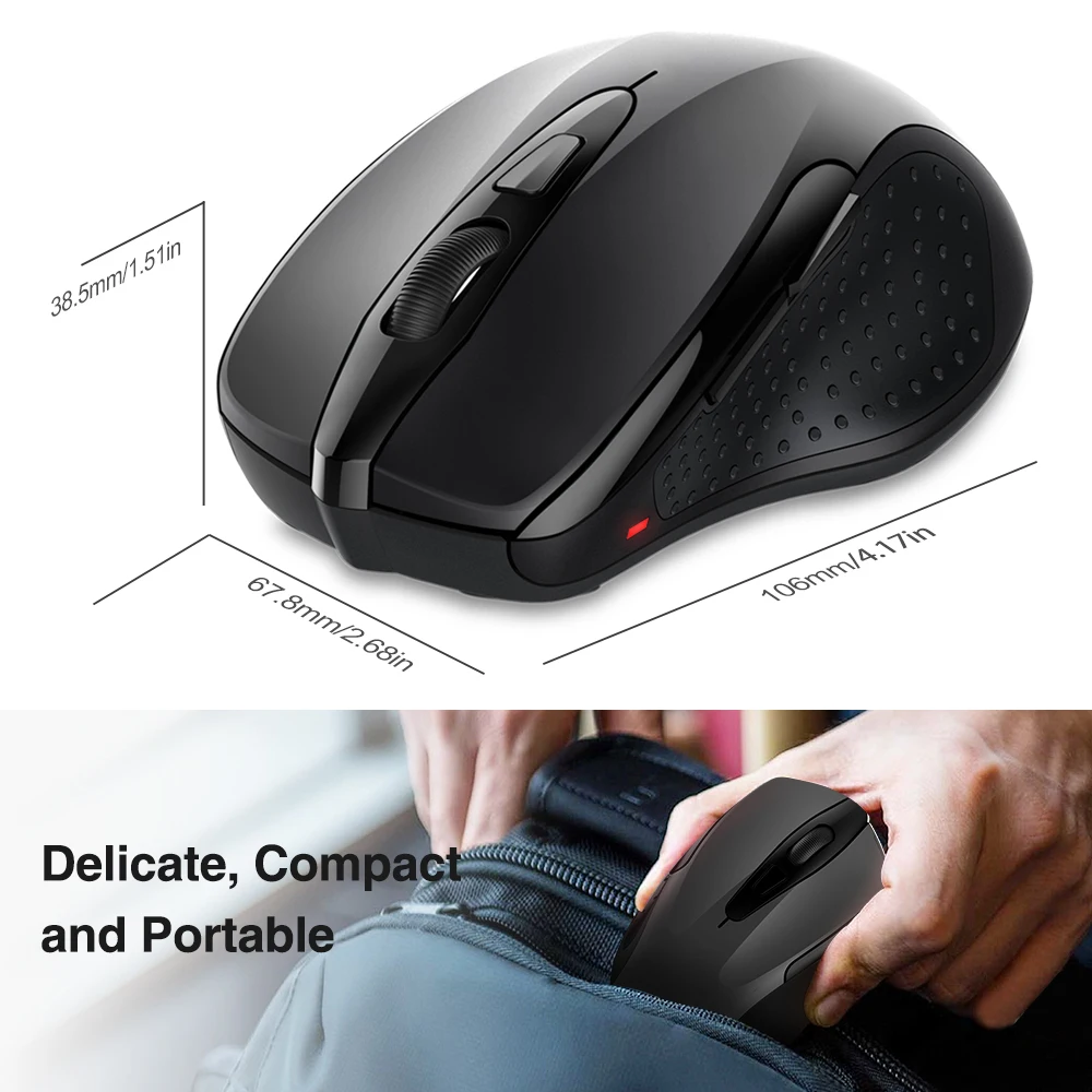 Беспроводная мышь TeckNet 2600 dpi компьютерная Bluetooth для ПК эргономичная 3 0 USB