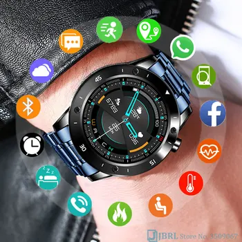 

Stainless Steel Smart Watch Men Smartwatch Electronics Smart Clock For Android IOS Fitness Tracker Sport Bluetooth Smart-watch
