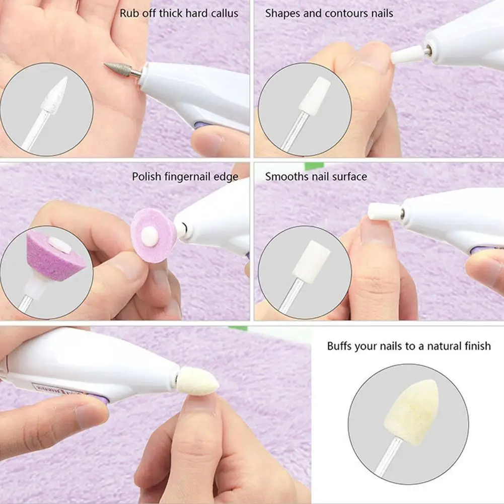 Portable Electric Nail Drill Kit Set Manicure Pedicure Grinding Burnishing Machine Personal Manicure and Pedicure Kit