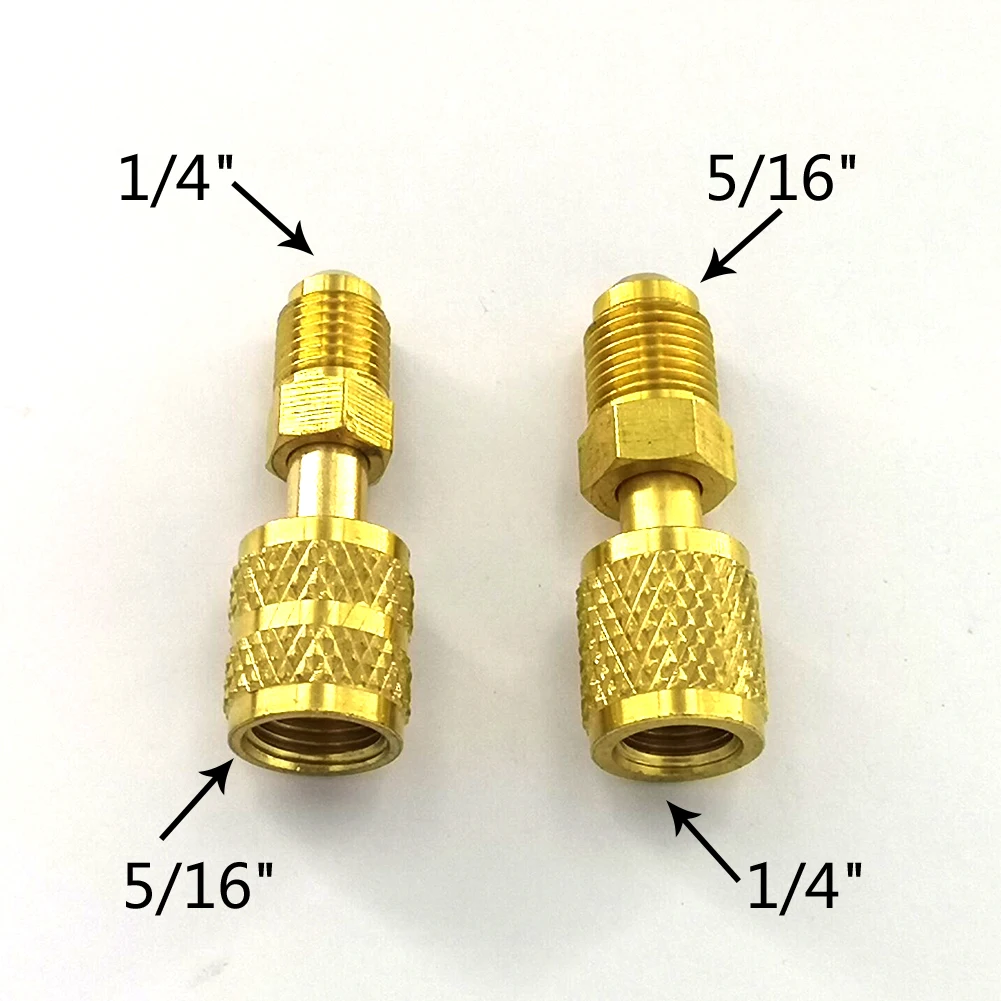 Adapter R410a 5/16 szybkozłącza SAE F do 1/4 SAE M Flare 5/16 SAE M do 1/4 SAE