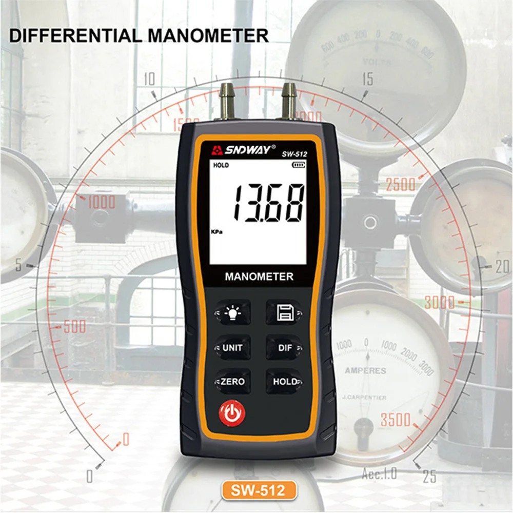 

Sndway Digital Pressure Gauges Manometer Air Pressure Gauge 11 Unit Vacuum Differential Natural Gas Pressure Meter Measurement