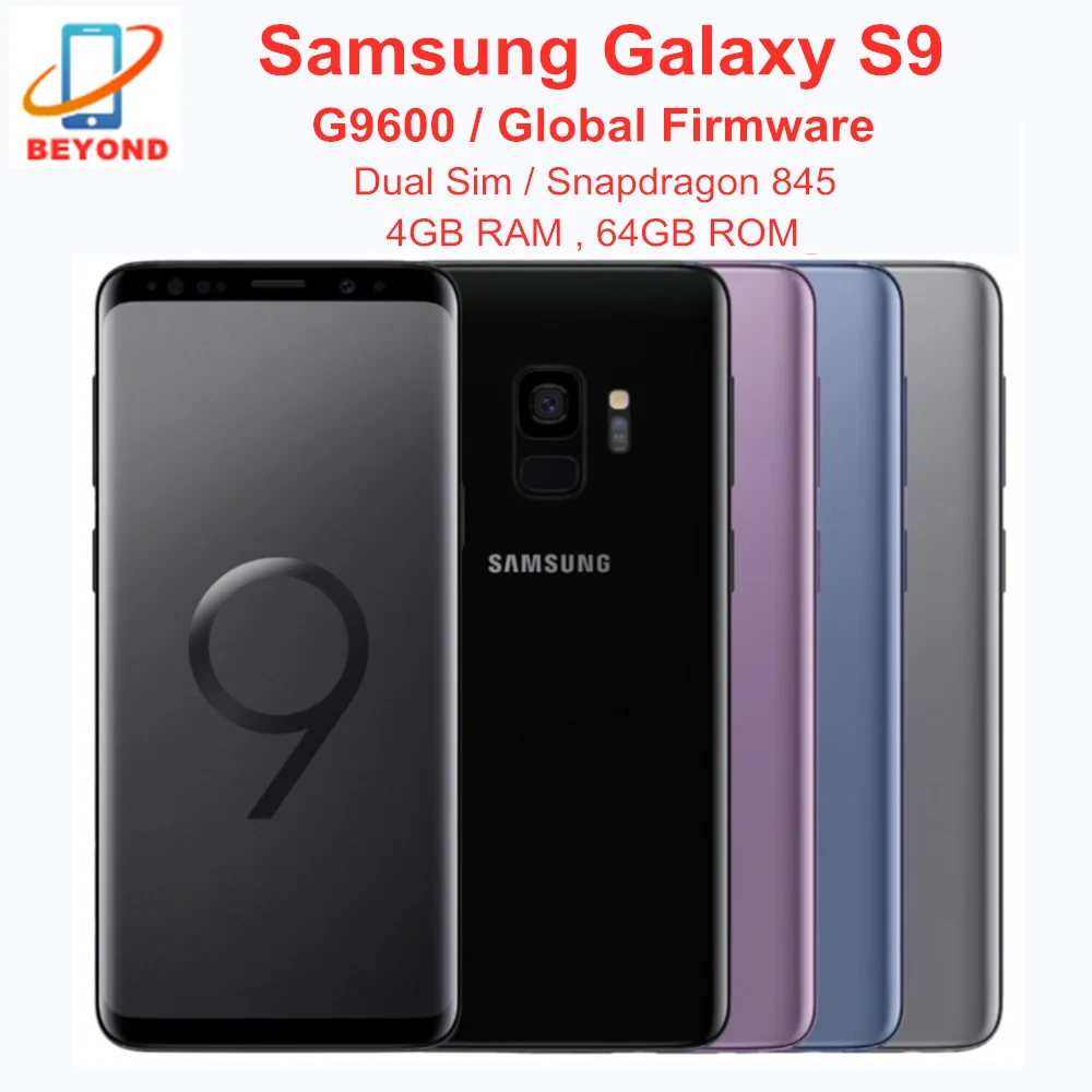 Samsung Galaxy S9 Duos G9600 Dual Sim 4GB RAM 64GB ROM Octa Core 5,8 12MP Snapdragon 845 NFC Original desbloqueado teléfono móvil