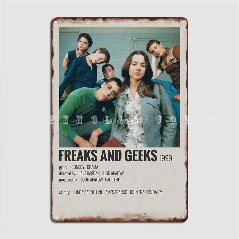 Freaks And Geeks Targa In Metallo Poster Cinema Garage Pub Garage Retro Wall Decor Tin Sign Poster