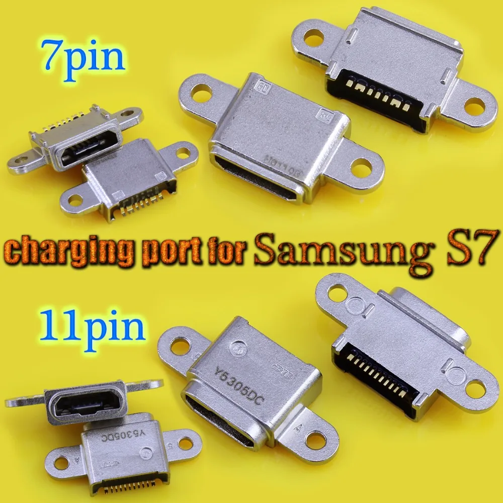 Micro USB jack 7pin 11pin микро-док разъем зарядный порт для samsung Galaxy S7 edge G9350 G9300 G9308 930F 930A