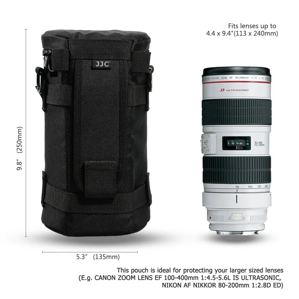 Waterproof Camera Lens Bag & Belt Storage Pouch for Photography Accessories
