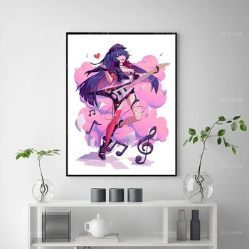 

Home Decor Canvas Painting Rock Girl Anime Posters Wall Art Print Modular Pictures For Boy Bedroom Living Room Decoration Frame