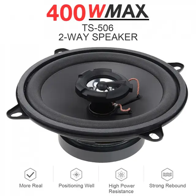 Woofer Auto 5 Pollici 400W - 4 Ohm, Alta Sensibilit&agrave; 93dB, Universale