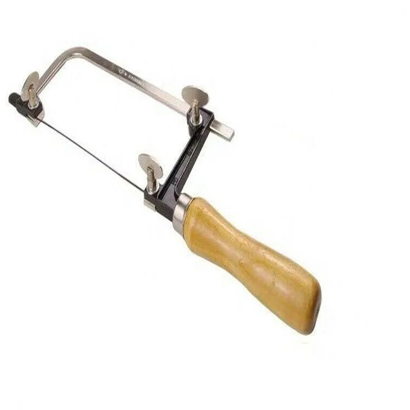 Professional adjustable saw bow wooden handle jewelry U-shaped top cover jig saw frame hand tool jeweler frame jewelry saw frame