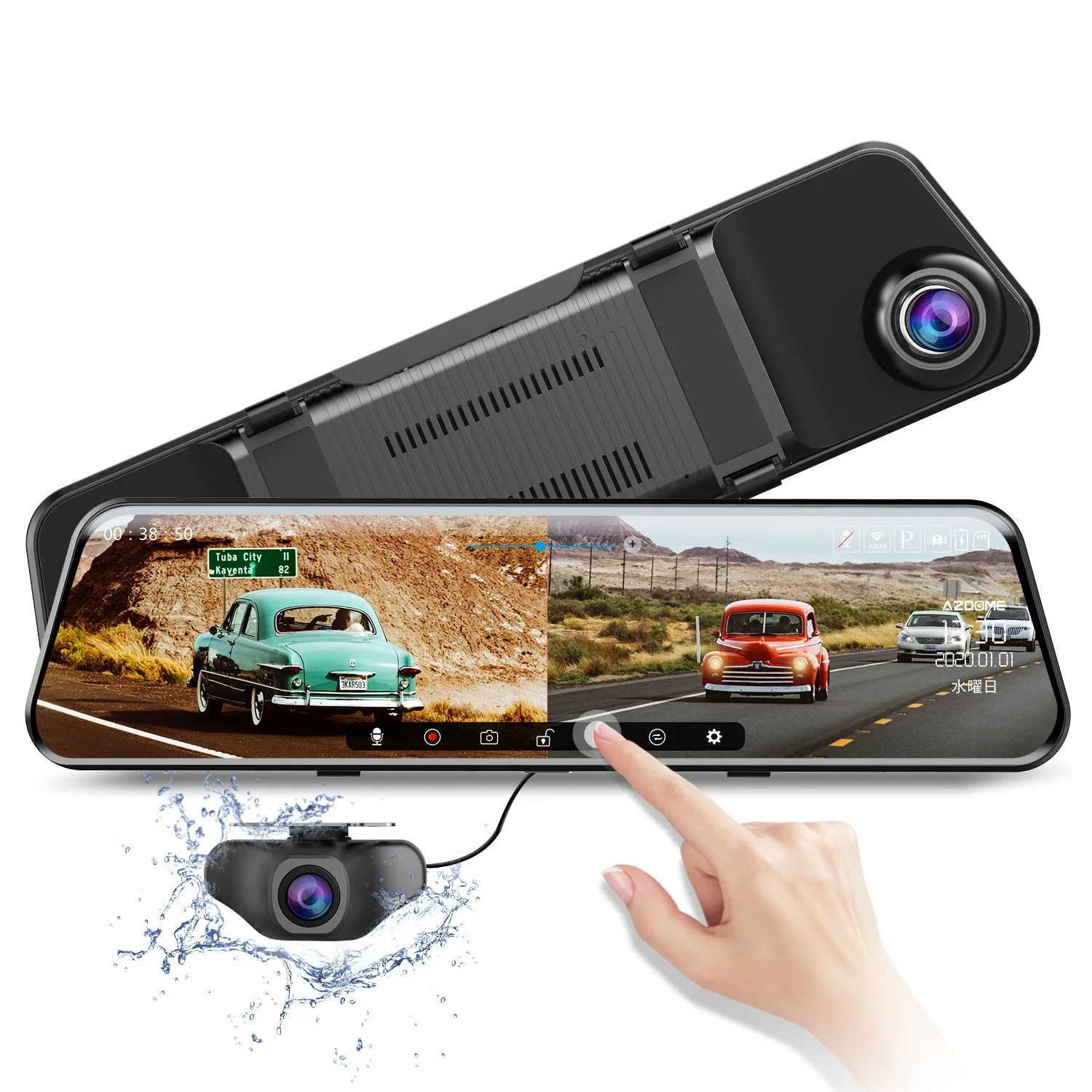 Видеорегистратор azdome m01 pro fhd 1080p 3 дюймовый с функцией ночного видения