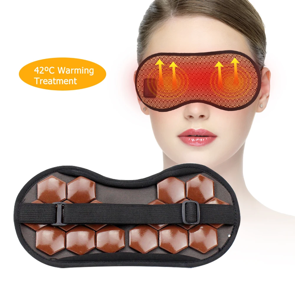Electric Eye Mask Natural Jade Stone Physical Therapy Eye Massager
