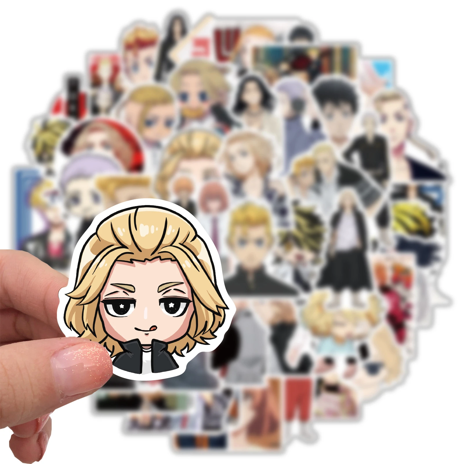 50 Pcs Anime Tokyo Revengers Stikers Manjiro Sano Ken Ryuguji Mikey Draken Keisuke Baji Takashi Mitsuya Stickers for Skateboard vampire costume women