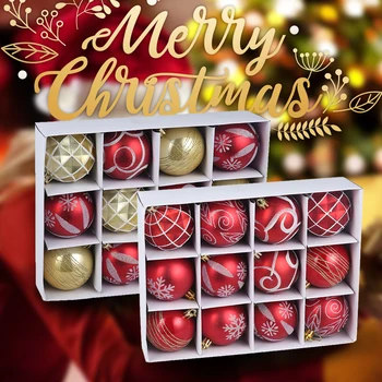 

12/57/100Pcs Christmas Tree Balls Pendant Baubles Plastic Hanging Christmas Decor Xmas Balls Ornaments for Home Xmas Decor Gift