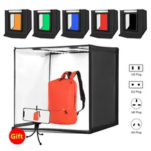 PULUZ 60cm Portable Led light photo box photography foto studio lightbox folding Softbox fotografia tabletop  shooting tent Kit