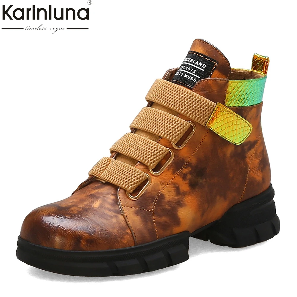 

Women's fashion big Size 43 leisure comfortable hook&loop Women Ankle Boots Fashion Shoes Woman Casual forest Boots Female