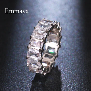 

Emmaya Classic Circular Ring Ingenious Design Two Color AAA Zirconia jewelry Fashion Statement For Female Fashion Gift In Party