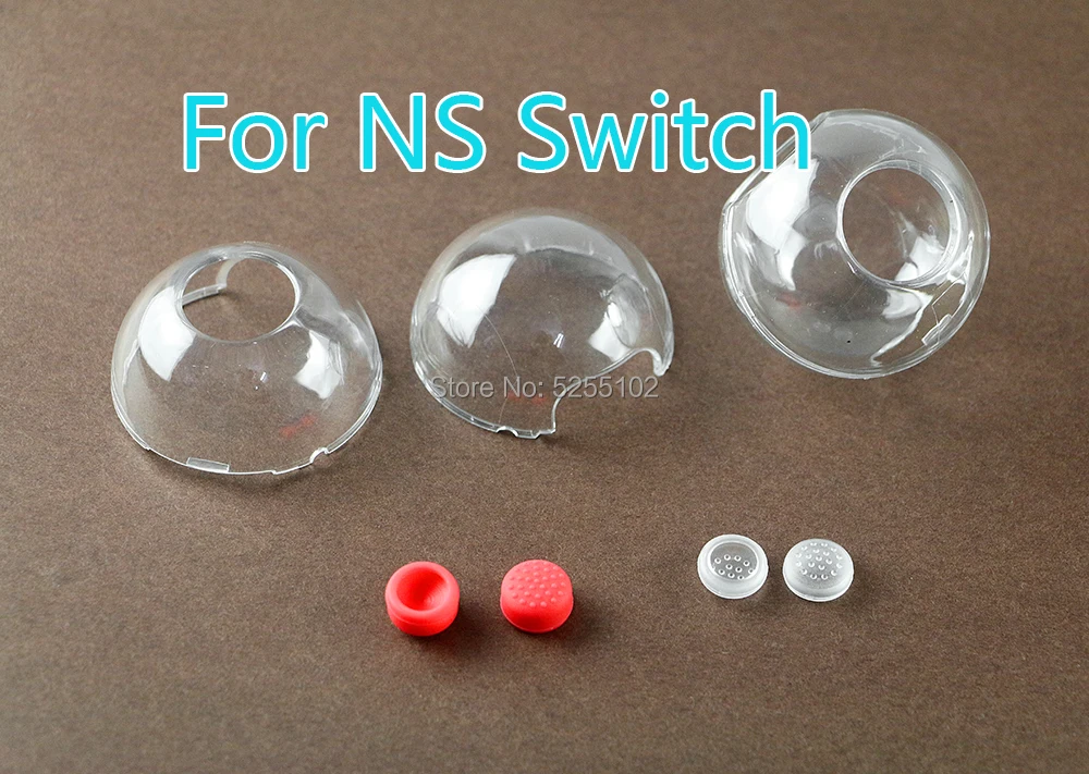 

20sets For Pokeball Crystal Transparent Analog Stick Grips Cap stick Joystick Cover for Nintendos Switch NS Poke Ball