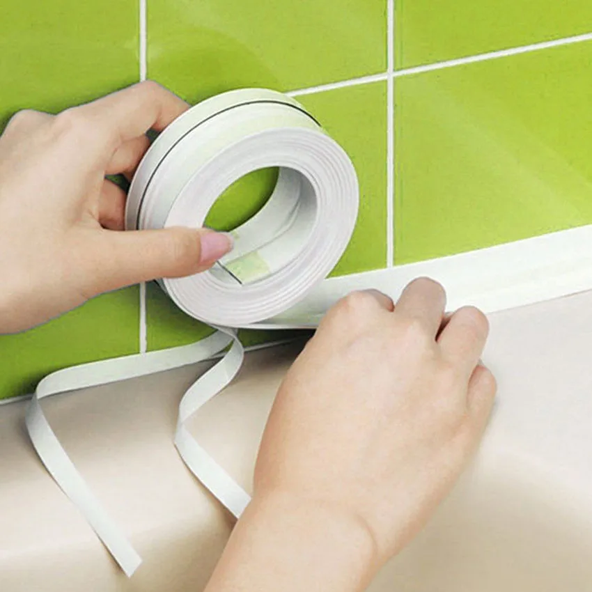 Самоклеющиеся кухонные ленты керамические наклейки водонепроницаемые анти-влаги ПВХ наклейки для ванной стены угловая линия наклейки на раковину