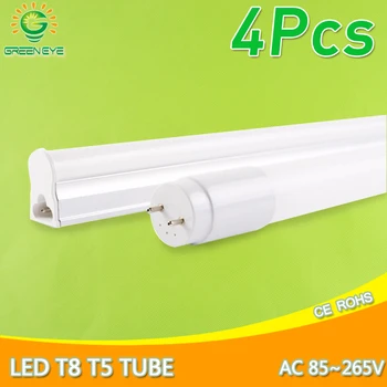 

4pcs led tube T5 T8 LED Tube light 6w 30cm 10w 60cm SMD2835 AC 110V 220V 240V LED T8 Integrated Driver Fluorescent Lamp