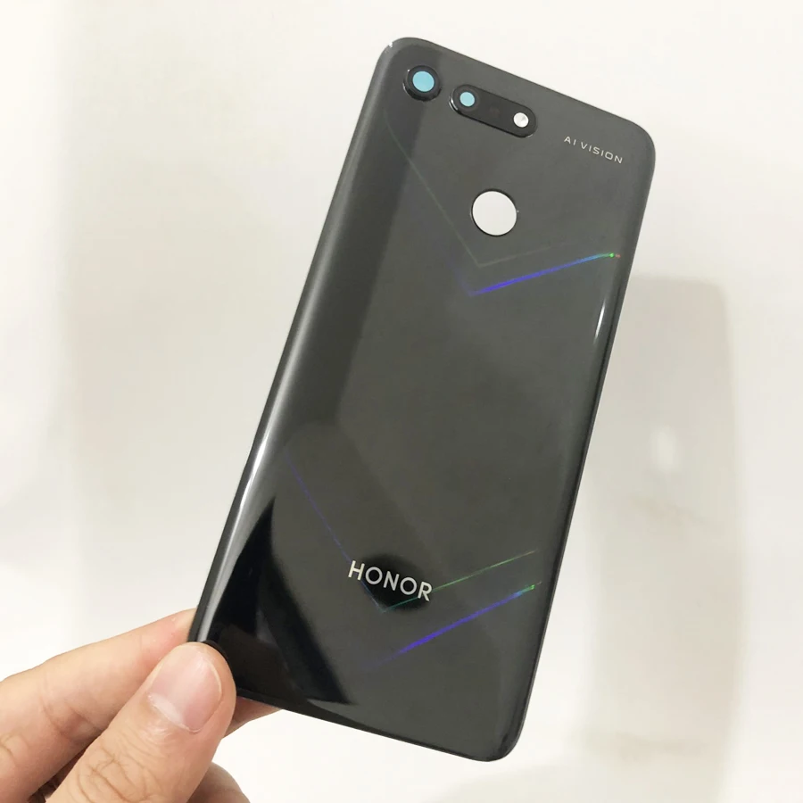 V20 Black Оригинальная Стеклянная Крышка батарейного отсека задняя дверь корпус чехол для huawei honor V20 view 20/honor 20 с объективом камеры - Цвет: V20 Black