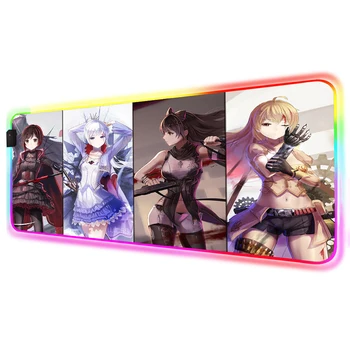 

Anime Genshin Impact Computer Gaming Mouse Pad RGB Luminous Mouse Pad League of Legends Office Desktop LED Anime Mouse Pad XXL