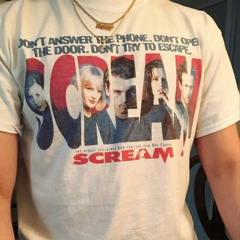 Scream фильм женская футболка Ghostface ужас тарелочки ульра Лумис удобные футболки на
