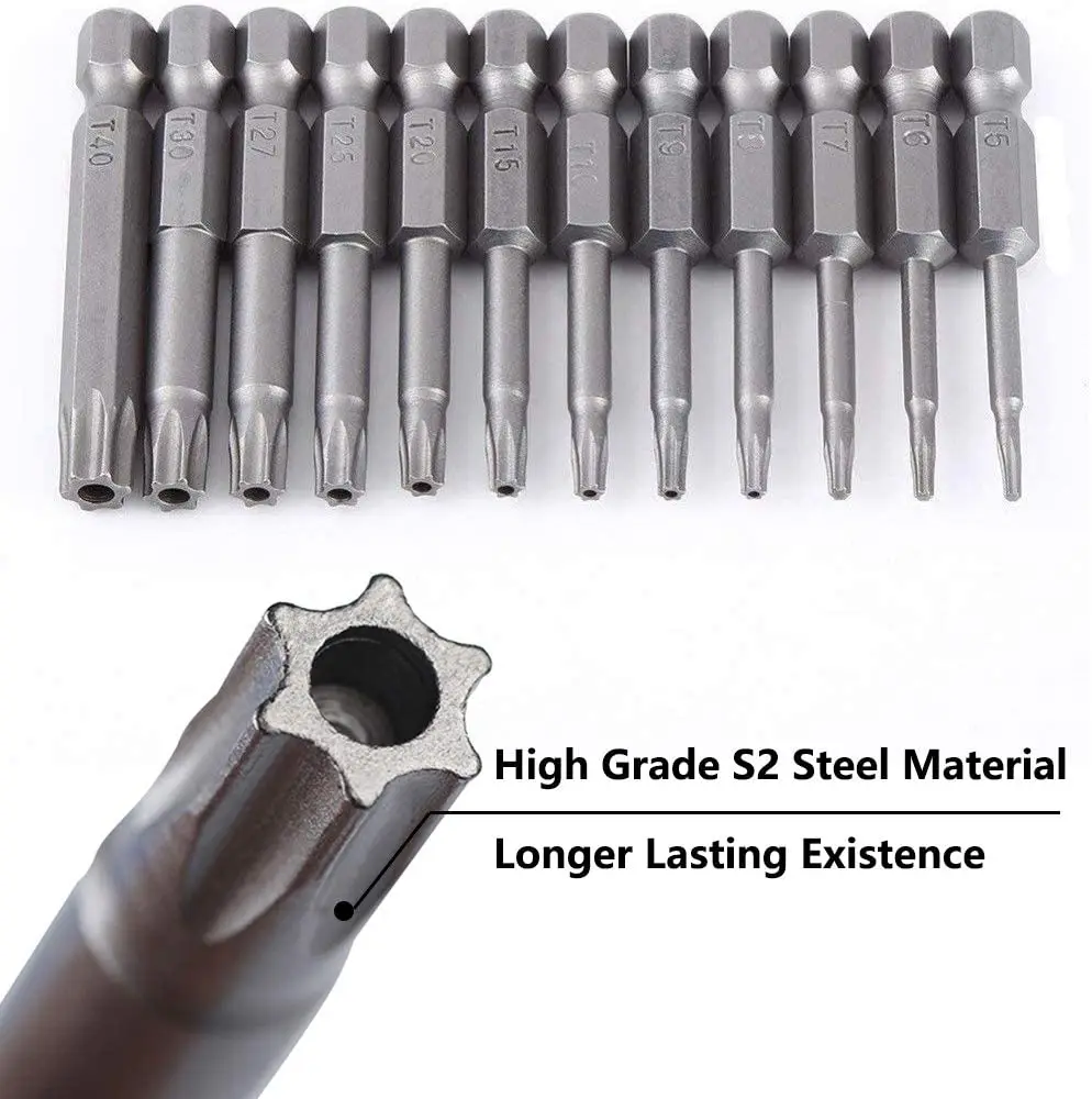 Tournevis Torx VDE Isolés 1000V - Taille T8 à T40 - Pour électriciens Et Techniciens - Poignée Ergonomique - Certification Sécurité