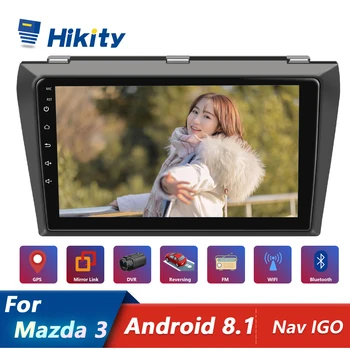 

Hikity Car Multimedia Player Android GPS Navigation 2DIN Autoradio WiFi 2 Din 9" Car Audio Radio Stereo For Mazda 3 2004-2009