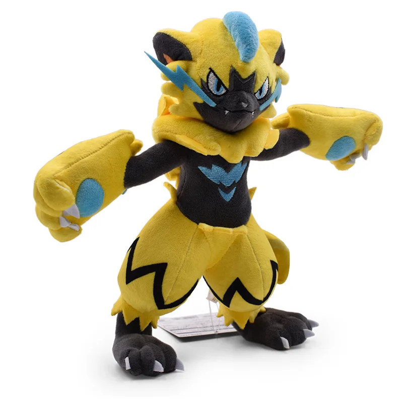 Takara Tomy Pokemon куклы Greninja Magnezone Zeraora Pikachu Poipole Guzzlord Genesect плюшевые мягкие игрушки для детей Рождественский подарок - Цвет: 27cm Zeraora