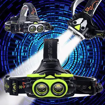 

20000 LM 2X T6 LED Headlight Flashlight Torch USB Rechargeable Headlamp Cycling Headlamp Headlamps Light Fish Headlamps