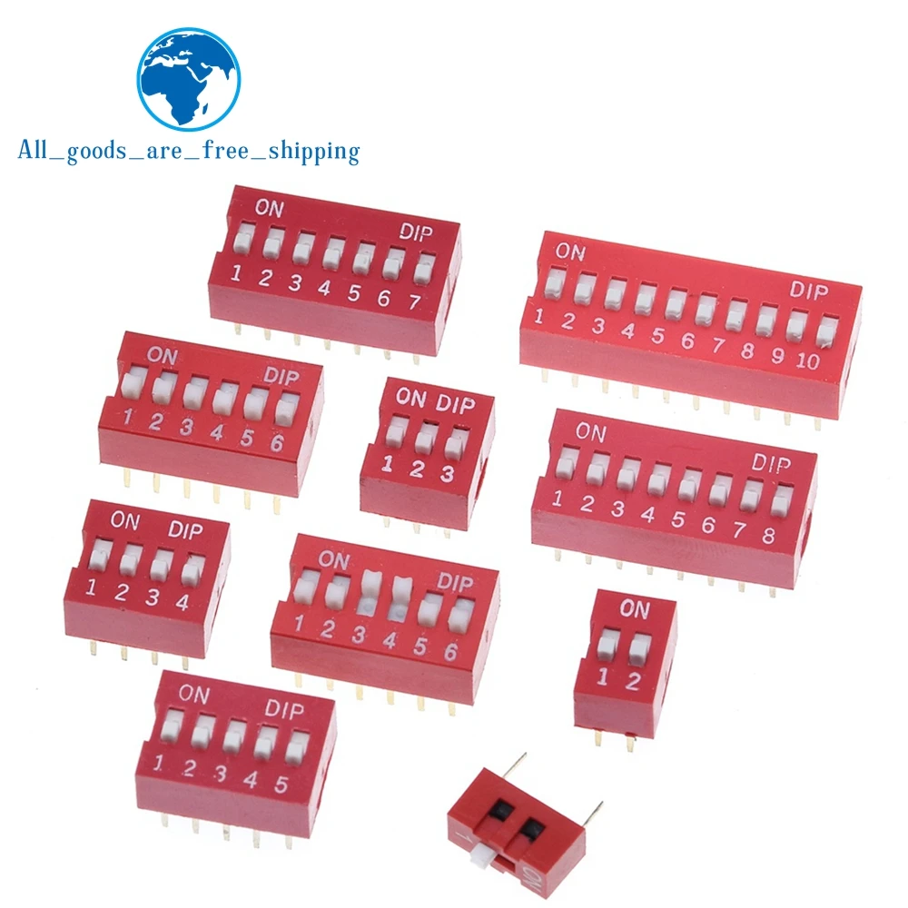 5 Way Position 10 Pin IC Slide Dip Switch 2.54mm DIL DIP PCB Toggle Snap Switch