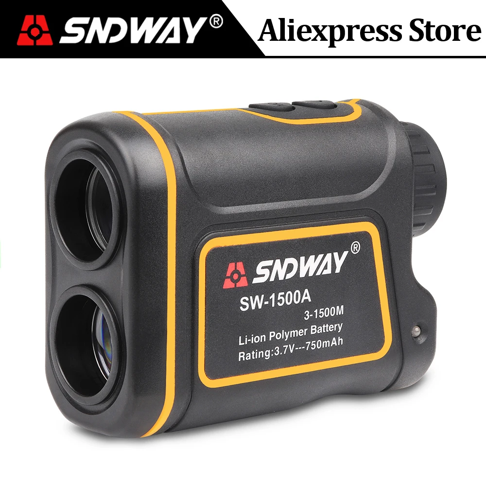 SNDWAY Telescope Range Finder Laser Distance Meter Digital Monocular Golf Hunting Rangefinder Speed Area Measurement LCD Display