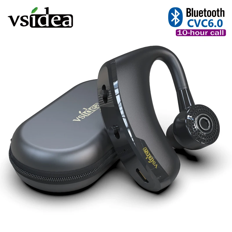 V9 Бизнес Беспроводная Bluetooth гарнитура с микрофоном Голосовое управление Handsfree Car