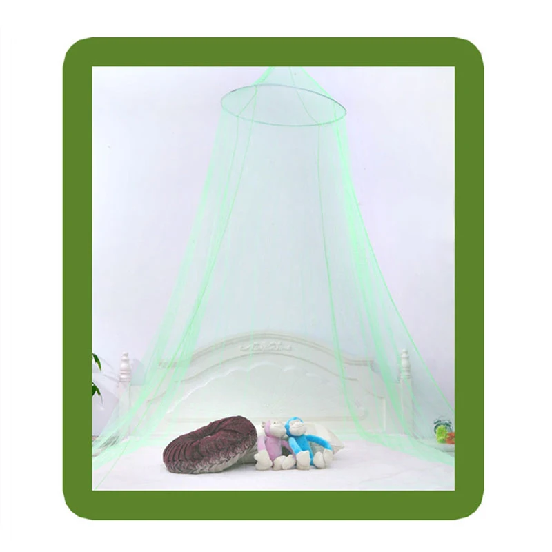 Зеленый Summer Princess Mosquito Net Round Ceiling Hanging Dormitory Bed Nets Princess Klamboe Moustiquaire Princesse RT99 - Цвет: Зеленый