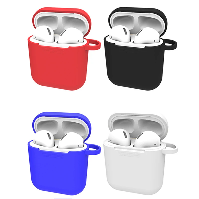 Мягкий силиконовый чехол для наушников Airpods 1 2 пылезащитный зарядный бокс с