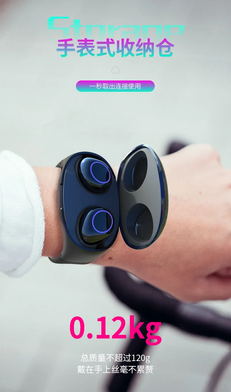 Hm50 Artifice Тип двойная ручка TWS Bluetooth 5,0 наушники портативные беспроводные Спортивные часы тип хранения зарядное устройство склад