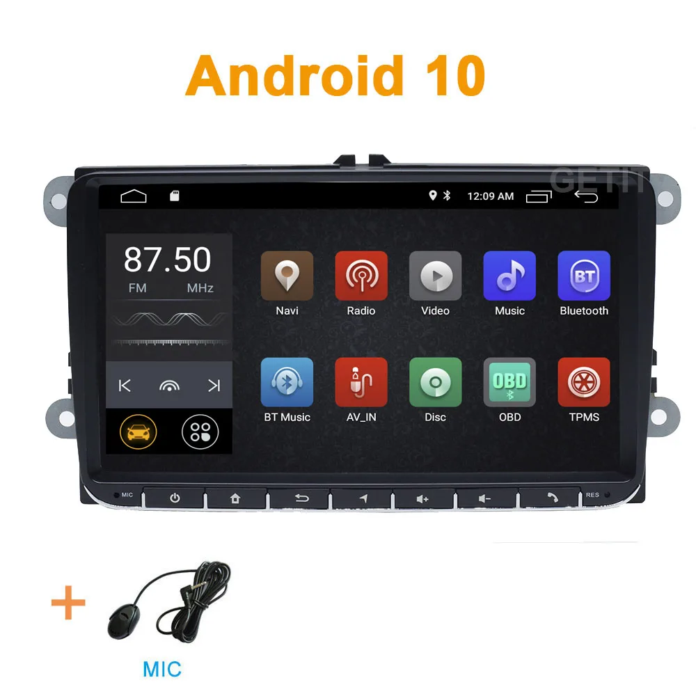 DSP " Android 10,0 автомобильный Радио Мультимедиа Стерео gps для VW/Volkswagen/Golf/Polo/Tiguan/Passat/b7/b6/leon/Skoda/Octavia - Цвет: CAR GPS