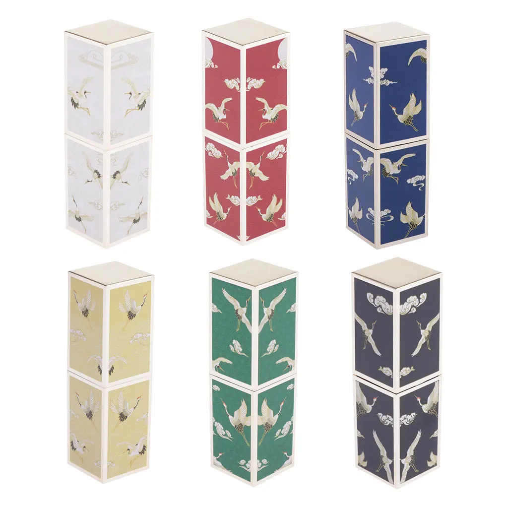 Chines Style Empty Lip Balm Bottles DIY Lipstick Tubes Refillable Lip Balm Gloss Holder Container Rectangle Tube with Lip Cap