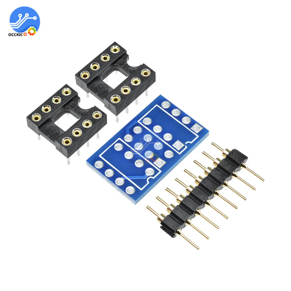 Двойной DIP8 К моно Opamp PCB + Pin Socket для NE5532 OPA627 OPA2132 TL072 P07|dip8|dip8 socket |