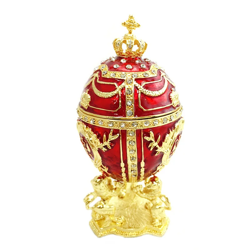 Decorazione Della Casa Gioielli Uovo Pasqua Artigianato Metallo Faberge Egg