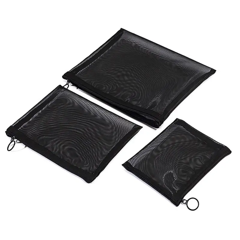 coofit 3Pcs/Set Large Capacity Toiletry Bag Portable Fashion Gauze Makeup Organizer For Women Girls Outdoor Travel | Багаж и сумки