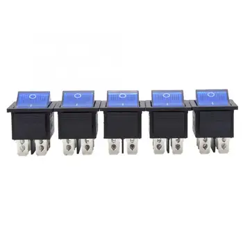 

Toggle switch 10Pcs Rocker Switch 6 Pins Blue Plastic with Light for Household Appliances Machine Tool KCD4 wireless switch