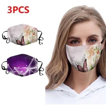 

Adults Butterflies Print Windproof Face Mask Reusable Face Shield Washable Mouth Mask Face Shield Breathable Cloth mondmaskers