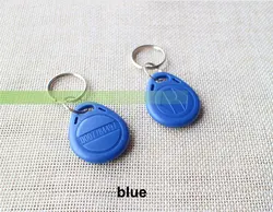 Pack of 10 RF Proximity Key Fob Access Tags - 125kHz EM/ID Card (Blue)