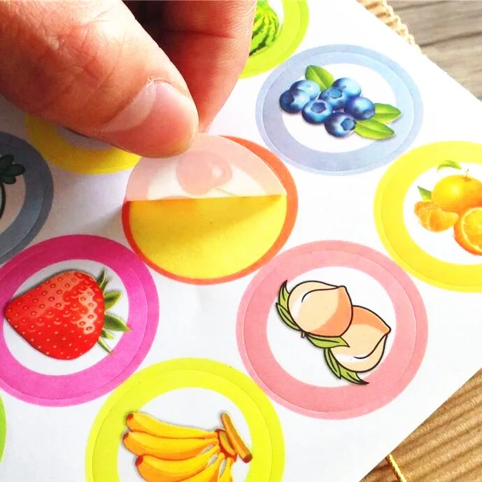 

160PCS/lot Fruit pattern series Handmade jam Packaging Sealing Label Kraft Sticker Baking DIY Gift Stickers Stationery Sticker