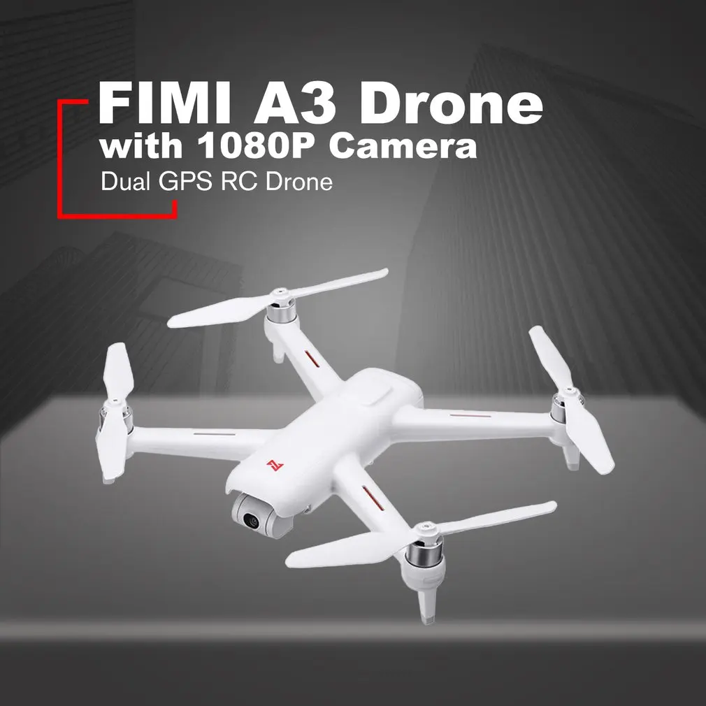 FIMI A3 5,8G gps RC игрушка Дрон с 2-оси Gimbal 1080P Камера 1 км с видом от первого лица 25 минут для дистанционно управляемого летательного аппарата RTF Безголовый режим Dual dvr-toy подарок