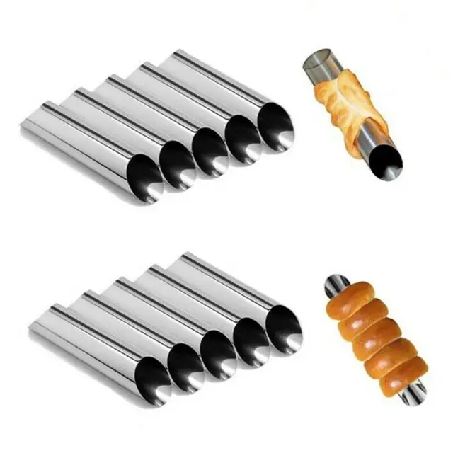 10X Cannoli Forma Krémcsövek Héja Kürt Penész Sütés Tészta Croissant Szerszám Konyhai Kiegészítők - Image 4