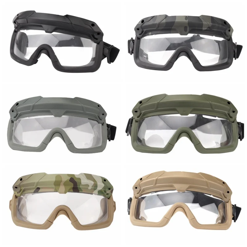 Gafas militares tácticas Airsoft para caza, lentes de tiro para motocicleta, a prueba de viento, gafas de juego de guerra, casco, Ojos de Paintball