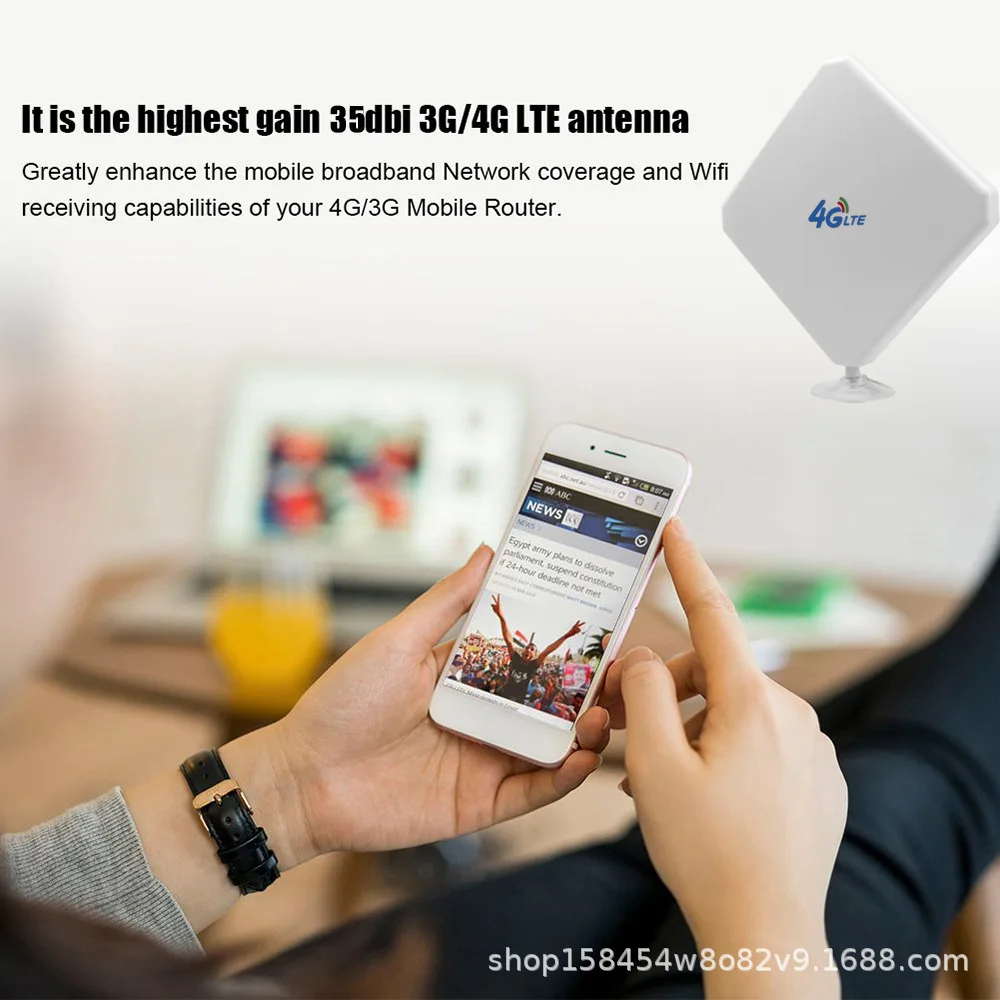 화웨이 B525 E8372 4G LTE 안테나, 35DBI 고성능 안테나 SMA TS9 CRC9 안테나에 적합
