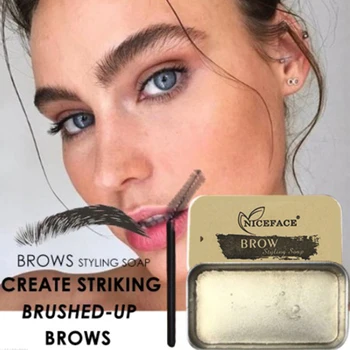 

NICEFACE Eyebrow Kit Pomade Cosmetics Makeup Gel Soap Cosmetics Balm Styling Eyebrow Tint Pomade Waterproof Brow Lasting 3D Wild