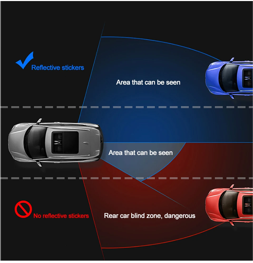 Автомобильное зеркало заднего вида отражательный бампер Предупреждение ющий стикер для светоотражающего водонепроницаемого анти-столкновения безопасности стикер двери